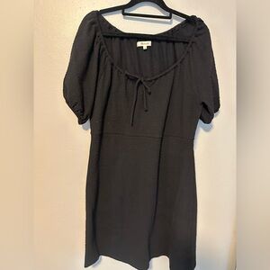 Black Puff Sleeve Madewell Dress